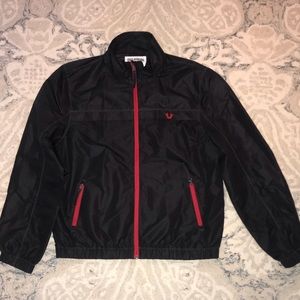 New Religion Men’s Jacket / Windbreaker Size Large - Black & Red - Worn Once!